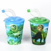 Garrafa de bebida com canudo de desenho animado de animal 3D, copo de suco, copo de plástico, presentes promocionais, atacado, à vista