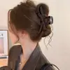 Pinza de pelo coreana extragrande, una pinza de tiburón sofisticada y exquisita con diseño de lunares, un lindo accesorio para el cabello para niñas