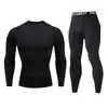 Traje de fitness estilo deportivo de calle para hombre, para primavera y otoño, ajustado, transpirable, de secado rápido, protección solar para exteriores, traje de entrenamiento para correr