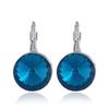 Comercio Electrónico Transfronterizo Nuevo Conjunto de Diamantes Europeo y Americano Conjunto de Anillo y Pendientes de Piedras Preciosas Geométricas Redondas de Colores Venta Caliente
