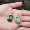 Ouro incrustado jade Ruyi pingente acessórios banhado a ouro imitação Jade marca DIY jóias Estilo nacional dos homens e mulheres colar camisola acessórios