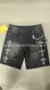 Pantalones Cortos de Mezclilla Rectos Holgados Lavados de Verano para Americanos en el Extranjero, Estilo High Street, Desgastados, con Diseño de Agujeros