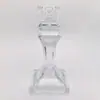 Candelabro de Vidro Europeu Suporte para Vela em Barra Candelabro Romano Quadrado Haste Romana Quadrada Decoração de Atmosfera para Hotel Restaurante