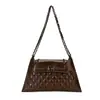 Bolsa Retro Estilo Coreano Feminina de Alta Qualidade Tendência Bolsa Feminina Bolsa Tendência Versátil Fashionable Bolsa Baguete Ombro Único Transversal Pequena