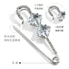 Broche Anti-Exposición Nuevo Ins con Tachuelas de Diamante Transfronterizo para Ropa de Mujer, Pin Ceñidor de Cintura para Pantalones, Hebilla de Pin para Asegurar Accesorios de Ropa