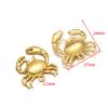 Colgante de cangrejo pez de acero inoxidable chapado en oro europeo y americano, colgante de animal para suéter, accesorios de moda para pulsera y collar DIY al por mayor