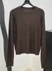 Suéter de Punto para Mujer BORBOTIE 2026 Primavera/Otoño Nuevo Estilo BC Old Money Suéter Pulóver de Cuello Redondo con Lentejuelas Incrustadas