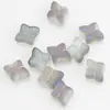 Colgante de cristal de flor de diamante con agujero recto de 10 mm para joyería hecha a mano DIY, accesorios decorativos, cuentas cuadradas con agujero, accesorios