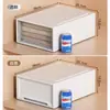 Caixa de armazenamento de plástico tipo gaveta de instalação gratuita, caixa de armazenamento de guarda-roupa doméstico, caixa de armazenamento de roupas combinadas multicamadas, atacado