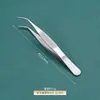 Pinzas de Acero Inoxidable 304 Anti-Yodóforo Pinzas Médicas en Forma de Pistola para Vendajes Arte del Té Herramientas para Jardinería Acuática Pinzas Espesadas 403