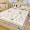 Grau Mãe e Bebê Classe A Lençol de Baixo com Elástico para Dormir Peça Única Cobertura de Cama com Elástico em Toda a Volta Algodão Puro Lençol de Cama de Algodão Lavado Lençol de Cama com Elástico 100% Algodão Conjunto de Três Peças