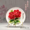 Porcelana de Peônia de Luoyang Atacado Ornamentos Cerâmica Artesanal Decoração de Sala de Estar Prato Pendurado Artesanato Presentes de Inauguração