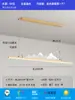 Nuevo Candil de Restaurante Estilo Chino Larga Madera Grano Estilo Chino Zen Simple Barra Estudio Paisaje Sala de Té Mesa de Té Lámparas