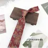Gravata Estampada Retrô para Homens, Roupa Formal de Negócios, 8cm de Largura, Estilo Coreano Casual Britânico Amarrada à Mão Versátil, em Estoque
