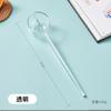 Colher de Vidro Cabo Longo Colher para Sobremesa Café Mistura Colher Transparente Estilo Coreano ins Colher para Geleia Mel Colher Grande