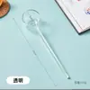 Cuchara de Vidrio Mango Largo Cuchara para Postre Café Mezclar Transparente Estilo Coreano Ins Cuchara para Mermelada Miel Cuchara Grande