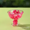 Copo de Sorvete Criativo, Copo de Vidro de Camada Dupla Preenchido com Flores Secas de Alto Borossilicato, Taça Transfronteiriça, Copo de Sobremesa de Aparência Sofisticada