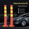 Coluna de Aviso de PU 75cm Coluna de Isolamento Refletiva de Aviso Marcação de Intersecção de Tráfego Bloqueio de Estrada Coluna de Separação de Faixa Coluna Elástica Anticolisão