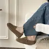 2026 Nuevos Mocasines Slip-On de Estilo Coreano para Mujer, Zapatos Casuales Versátiles y Relajados Hechos de Piel de Vaca de Primera Capa