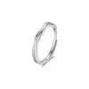 Anillo de Pareja de Plata de Ley S925, Anillo de Diseño de Nicho Extremadamente Simple y Versátil, Par de Anillos Mobius, Joyería de Mano de Plata Pura