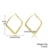 Set de pendientes retro europeos y americanos transfronterizos, pendientes de aro metálico grande exagerado, pendientes de aro metálico geométricos de alta calidad