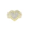 Hip-Hop Nuevo Anillo de Zirconia con Forma de Corazón Moda Europea y Americana Estilo Ins Anillo de Zirconia para Mujer Joyería de Anillo en stock