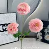 Flores Artificiales Simuladas de Peonía y Carpa de 3 Cabezas para Decoración de Bodas, Adornos para el Hogar y Hoteles, Flores Falsas de Peonía y Carpa Dragón