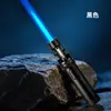 Isqueiro tocha corta-vento transfronteiriço, pistola de chama metálica de alta temperatura recarregável para camping, acendedor para exterior
