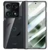 Adequado para Capa de Celular Dobrável Moto Razr Fold, Capa Protetora Magnética Transparente Galvanizada, Capa com Corrente no Eixo Central Anti-Queda