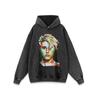 Diseño Otoño e Invierno 2025 Marca Nacional de Moda Sudaderas con Capucha de Manga Larga Lavadas y Desgastadas para Hombre y Mujer Sudaderas con Capucha High Street Europeas y Americanas Transfronterizas