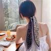 Pañuelo de Seda Diadema para Atar el Cabello Estilo Antiguo Primavera y Verano Fino Super Hada Pañuelo de Seda Largo de Alta Gama Diadema Cinta Tocado para Mujer