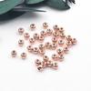Cuentas de Cobre de Silicona Color Dorado 14K que Conservan el Color, Cuentas Ajustables, Cuentas de Posicionamiento de Silicona, Material de Cuentas Espaciadoras para Collar, Pulsera, Pendientes