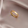 Anillo de Acero Titanio Tablero de Ajedrez Diseño de Nicho para Mujer Estilo Ins Simple Patrón Cuadros Cuadriculado Luz Dorada Lujo Alto Nivel Anillo para Dedo