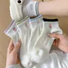 Calcetines Lindos para Mujer, Calcetines Cortos, Calcetines Finos de Algodón de Verano, Malla Transpirable Bordados Deportivos Anti-Olor Calcetines Cortos para Niñas
