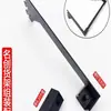 Prateleira Tubo Quadrado Suporte Esquerdo e Direito Coluna Aa Acessórios Preto e Branco com Parafuso Suporte de Barra Transversal Suporte de Tubo Quadrado Braço de Tração