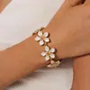 Pulseira Ajustável Flor Tridimensional Estilo Novo Transfronteiriça Europeia e Americana, Pulseira de Design Nicho, Joia de Luxo Leve de Alta Qualidade