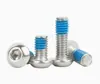 Acero Inoxidable 304 Cabeza Redonda Cabeza Plana Iso7380 Hexagonal Enchufe Tornillos Adhesivos Tornillos Antiaflojamiento Pernos Recubiertos con Adhesivo M2~M6