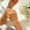 Pulseira de Ouro com Pingente de Estrela de Cinco Pontas e Lua, Duas Camadas, Estilo Fresco, Moda Europeia e Americana, Venda Quente Transfronteiriça, Atacado de Joias