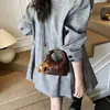 Bolsa de Mão Nova e Única com Design Patchwork, Bolsa de Ombro, Bolsa Dumpling, Bolsa Transversal Mini Versátil para Mulheres, Transfronteiriça