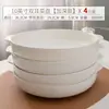 Bol de Hueso Doble Asa Bol para Cocinar al Vapor Bol para Fideos Horno de Microondas Horno de Cocción Bol para Freidora de Aire Bol de Sopa Doble Asa Hogareño