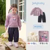 Conjunto para niñas jellybaby, sudadera y jeans para niños, nueva colección otoño 2026, para niñas de 5 años