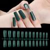 Uñas Postizas Cuadradas de Longitud Media de Color Puro Producto Terminado Capa Selladora Brillante UV Manicura Portátil Resistente al Desgaste Uñas Postizas Producto Terminado Tira