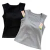 Almohadilla de pecho incorporada, capa base de otoño e invierno, copa de pecho fija integrada, tirantes anchos, chaleco de nano-terciopelo para mujer, múltiples estilos