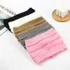 Diadema de Nuevo Estilo para Amazon Transfronterizo, Diadema Cálida Protectora de Orejas, Gorro con Abertura Superior para Cola de Caballo, Gorro de Punto Trenzado