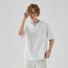 Camisetas de Verano APO para Hombre con Empalme de Contraste Falso Dos Piezas Manga Corta Camiseta Base Interior Holgada con Cuello Redondo para Hombre