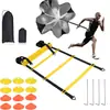 Treinamento de Futebol Transfronteiriço Escada de Agilidade Logo Bola Disco Bolsa Guarda-chuva de Resistência Círculo de Resistência Escada de Corda Conjunto de Treinamento de Futebol