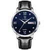 Reloj para Hombre con Correa de Cuero Marca Suiza Moda Calendario Reloj de Cuarzo Transmisión en Vivo Dropshipping