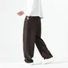 Pantalones Anchos de Chenilla Holgados para Hombre Otoño/Invierno 2026, Pantalones Casuales de Pierna Recta Pesados Estilo Chino Retro