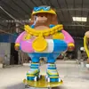 Modelado 3D, Esculturas de Personajes de Dibujos Animados en Fibra de Vidrio para IP, Mascottas de Marcas Corporativas, Exhibiciones Decorativas para Exteriores, Hecho a Medida