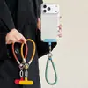 Cordón para Teléfono Móvil Color Dopamina Llavero de Cámara Correa de Muñeca Anti-Pérdida Moda Simple Correa Corta para Teléfono para Bolsos